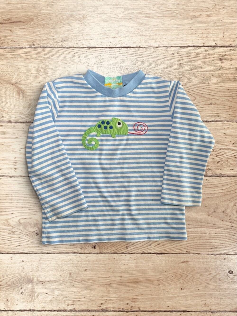 Stitchy Fish Chameleon Appliqué Shirt